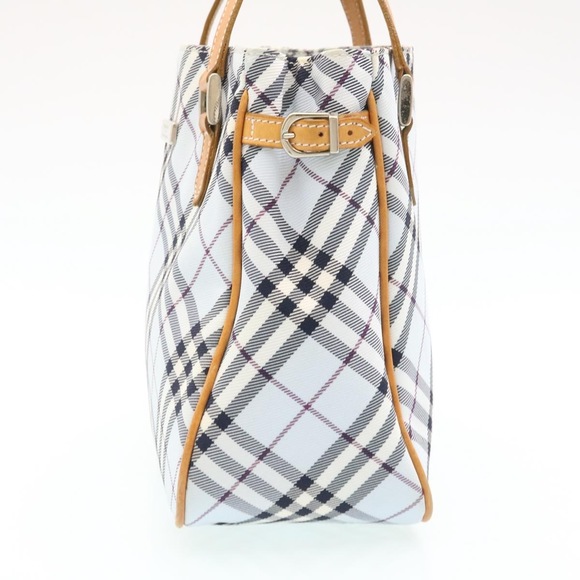 BURBERRY Nova Check Hand Bag Blue Auth yk3346 - Picture 3 of 16